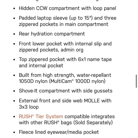 5.11 Tactical RUSH® 72 2.0 BACKPACK 55L Bug Out Bag - Picture 12 of 15